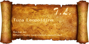 Tuza Leopoldina névjegykártya